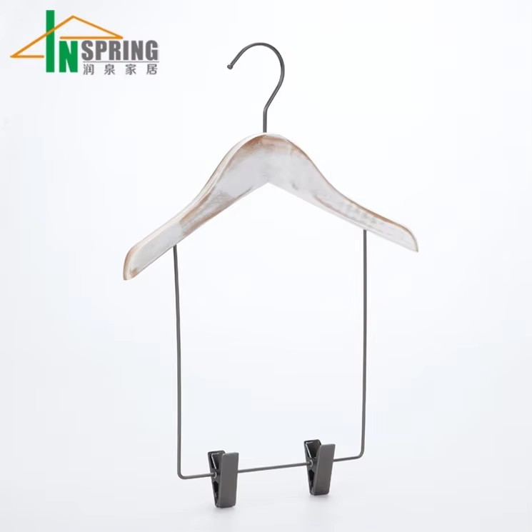Custom Wooden Childrens Suits Hangers with Clips