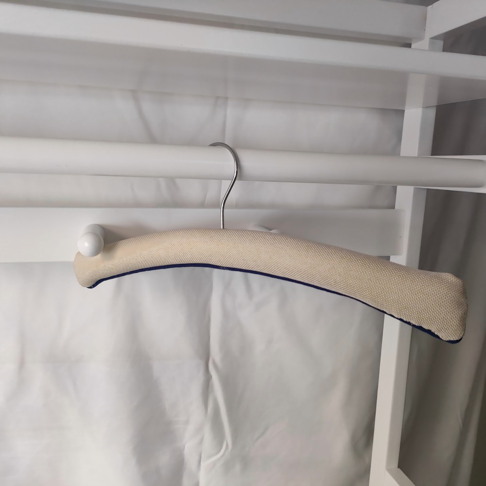 Wholesale satin padded hanger covers cotton linen