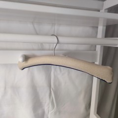 Wholesale satin padded hanger covers cotton linen