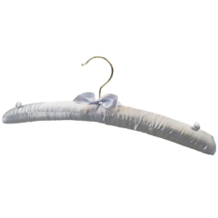 Custom color satin hangers with gold hook