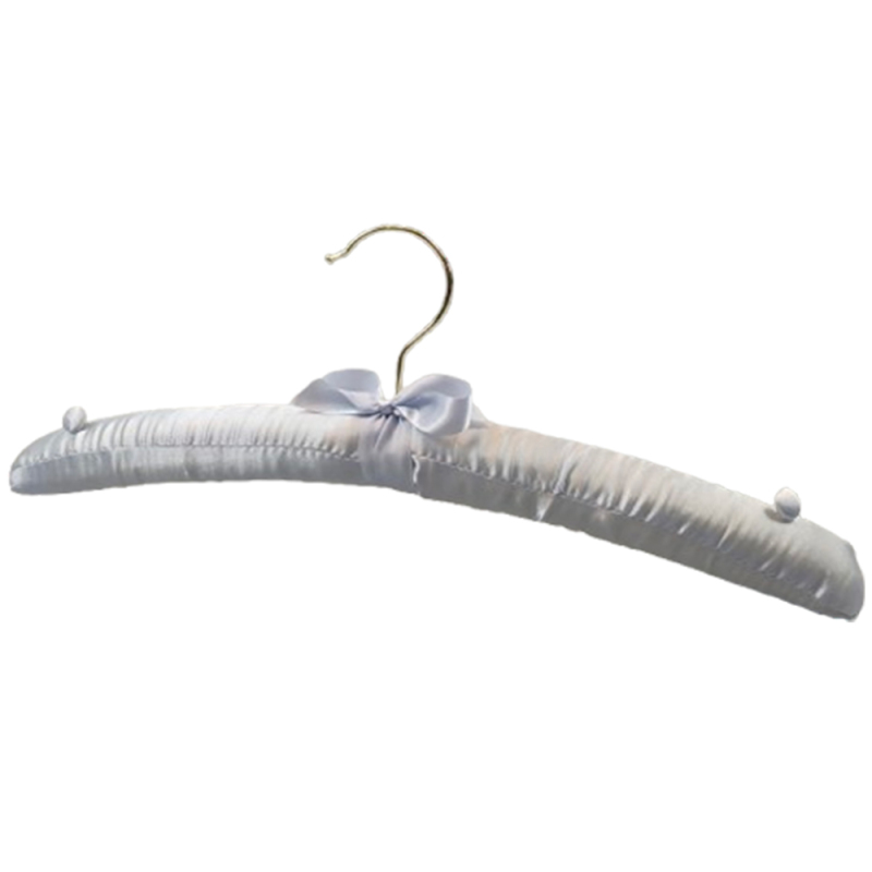 Custom color satin hangers with gold hook