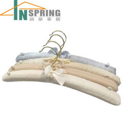Custom color satin hangers with gold hook