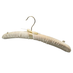 Custom color satin hangers with gold hook