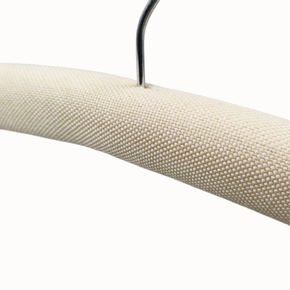 Wholesale satin padded hanger covers cotton linen