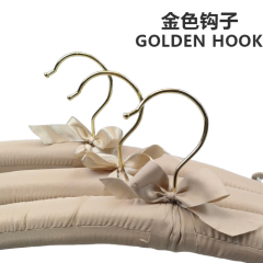 Custom color satin hangers with gold hook
