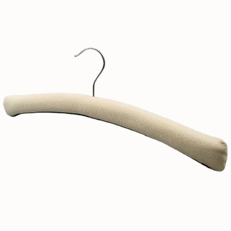 Wholesale satin padded hanger covers cotton linen