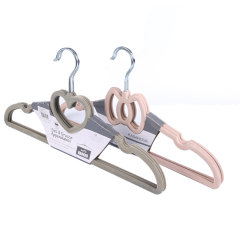 Custom color velvet childrens flocked hangers kids clothing hanger