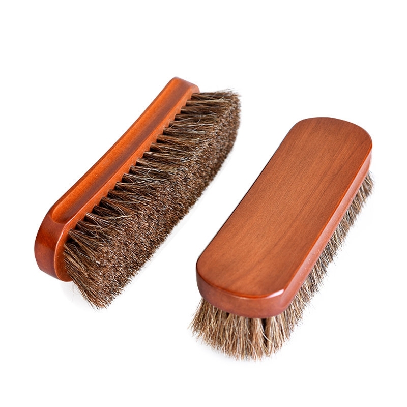 Custom engraved Logo boot cleaning wood bristle brush