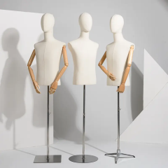 Adjustable wooden fabric sewing mannequins boutique for display