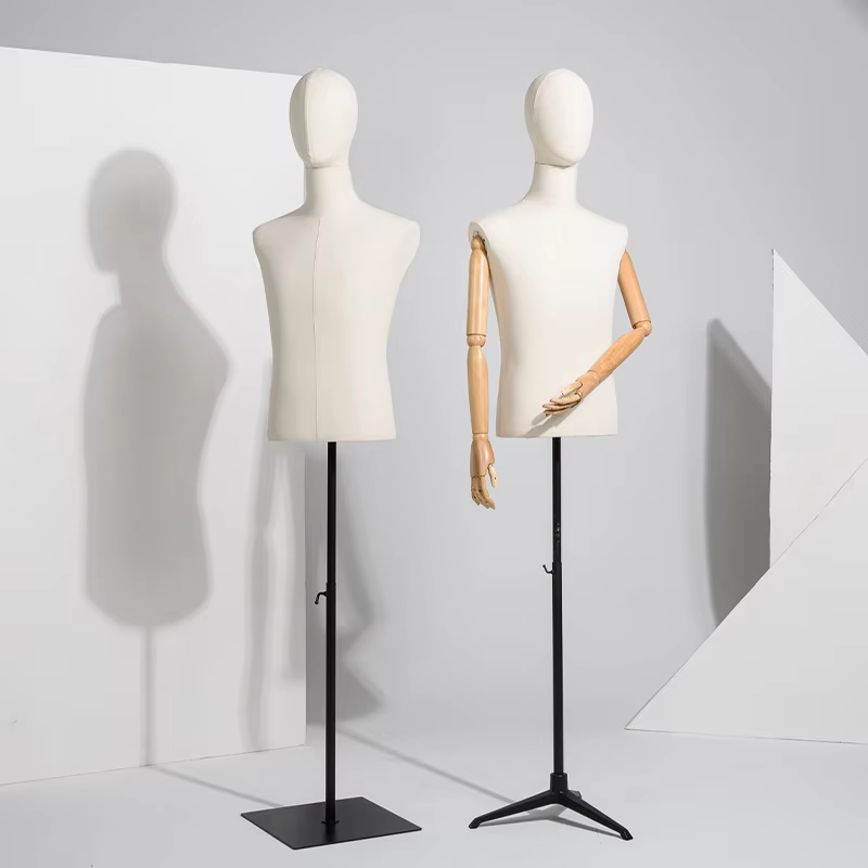 Adjustable wooden fabric sewing mannequins boutique for display
