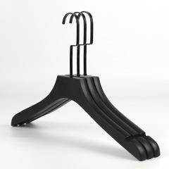 Black series wooden suit hangers with square hook