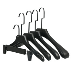 Black series wooden suit hangers with square hook