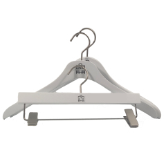 Luxury custom printing logo white wooden hanger