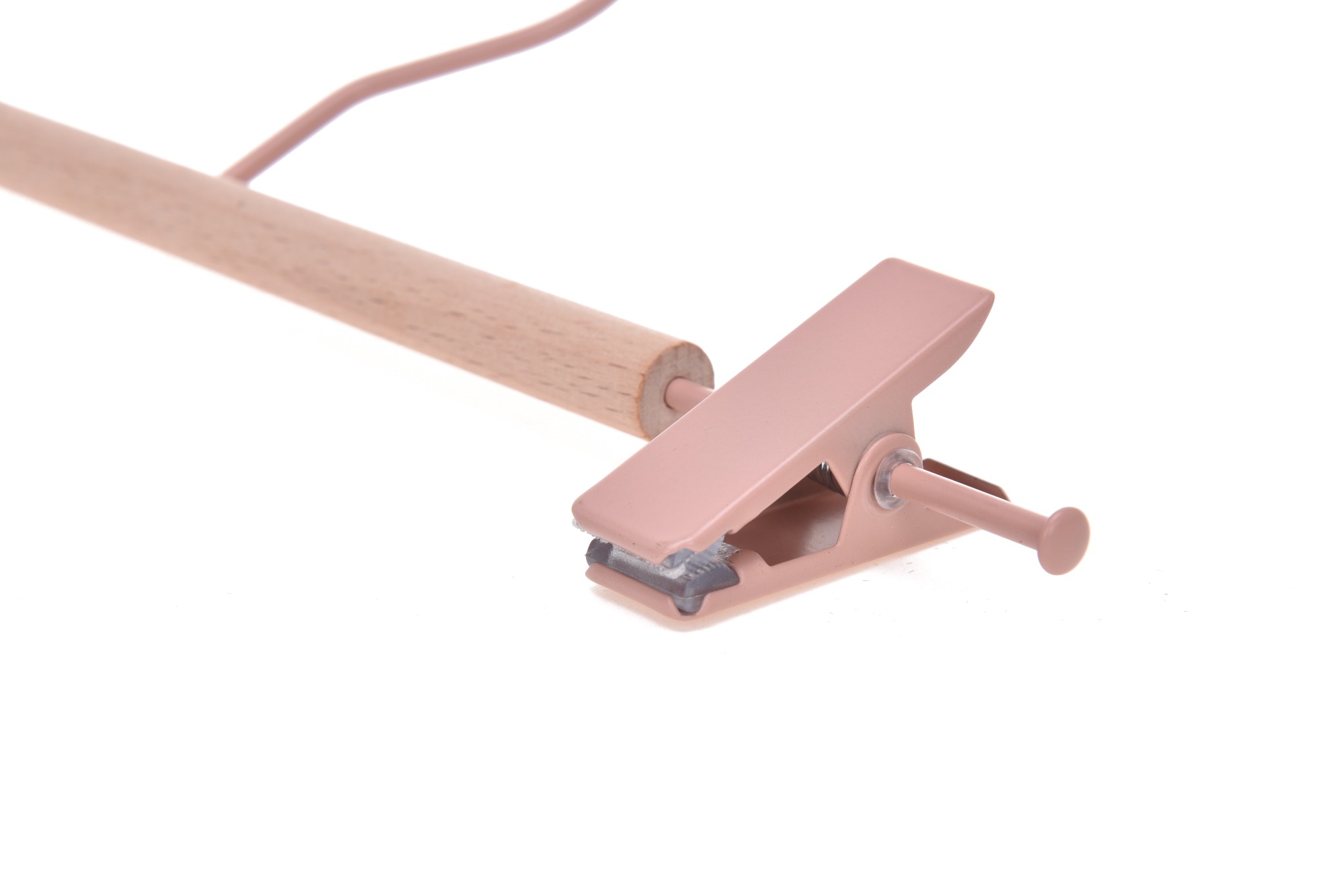 Inspring Wood tube Pants Trousers metal hangers with clips