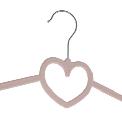 Space saving velvet cloth hanger custom heart hangers