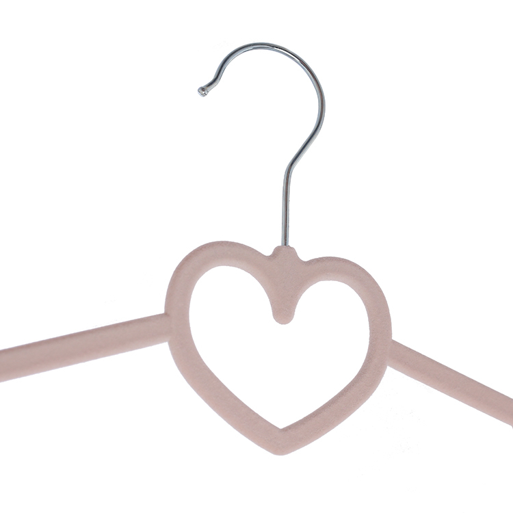Space saving velvet cloth hanger custom heart hangers