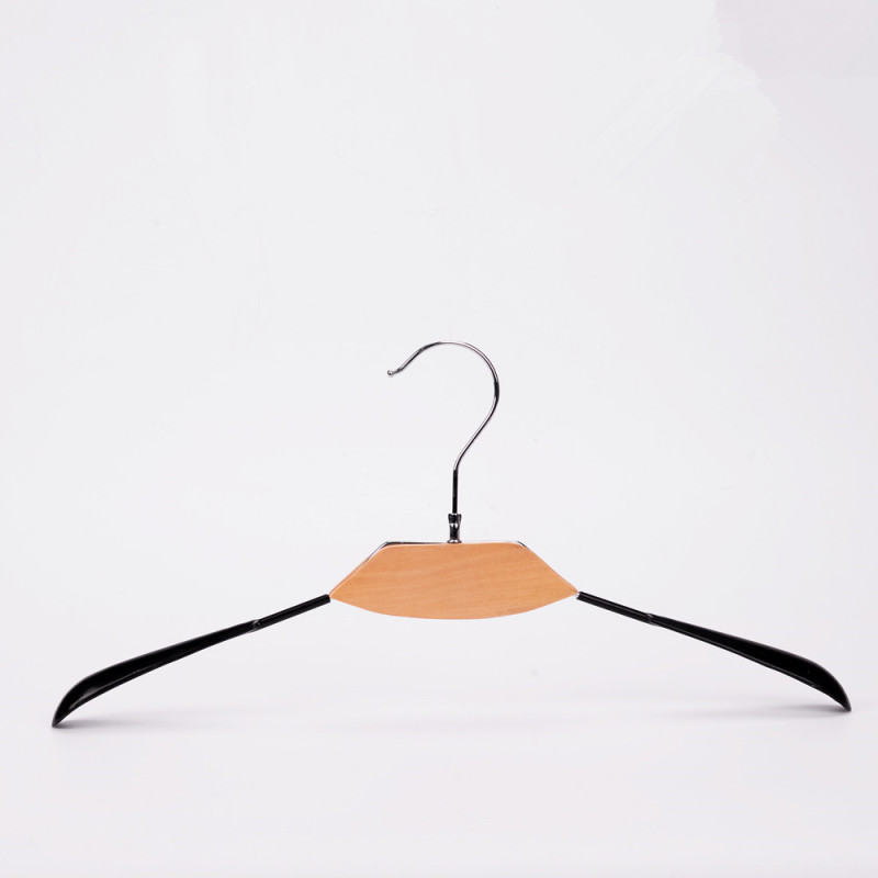 Inspring custom wood clothes metal hanger with pvc coated