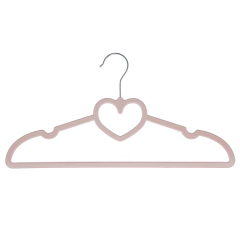 Space saving velvet cloth hanger custom heart hangers