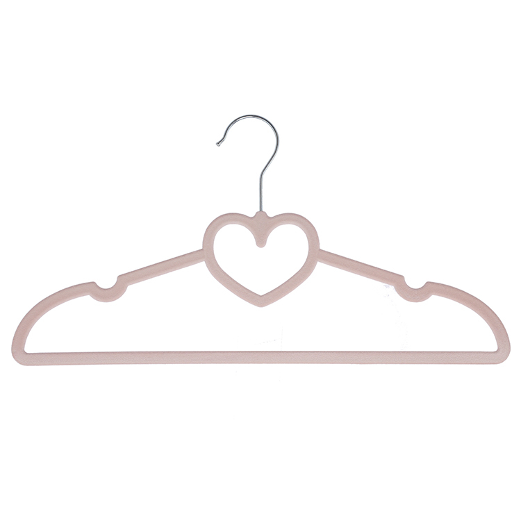 Space saving velvet cloth hanger custom heart hangers