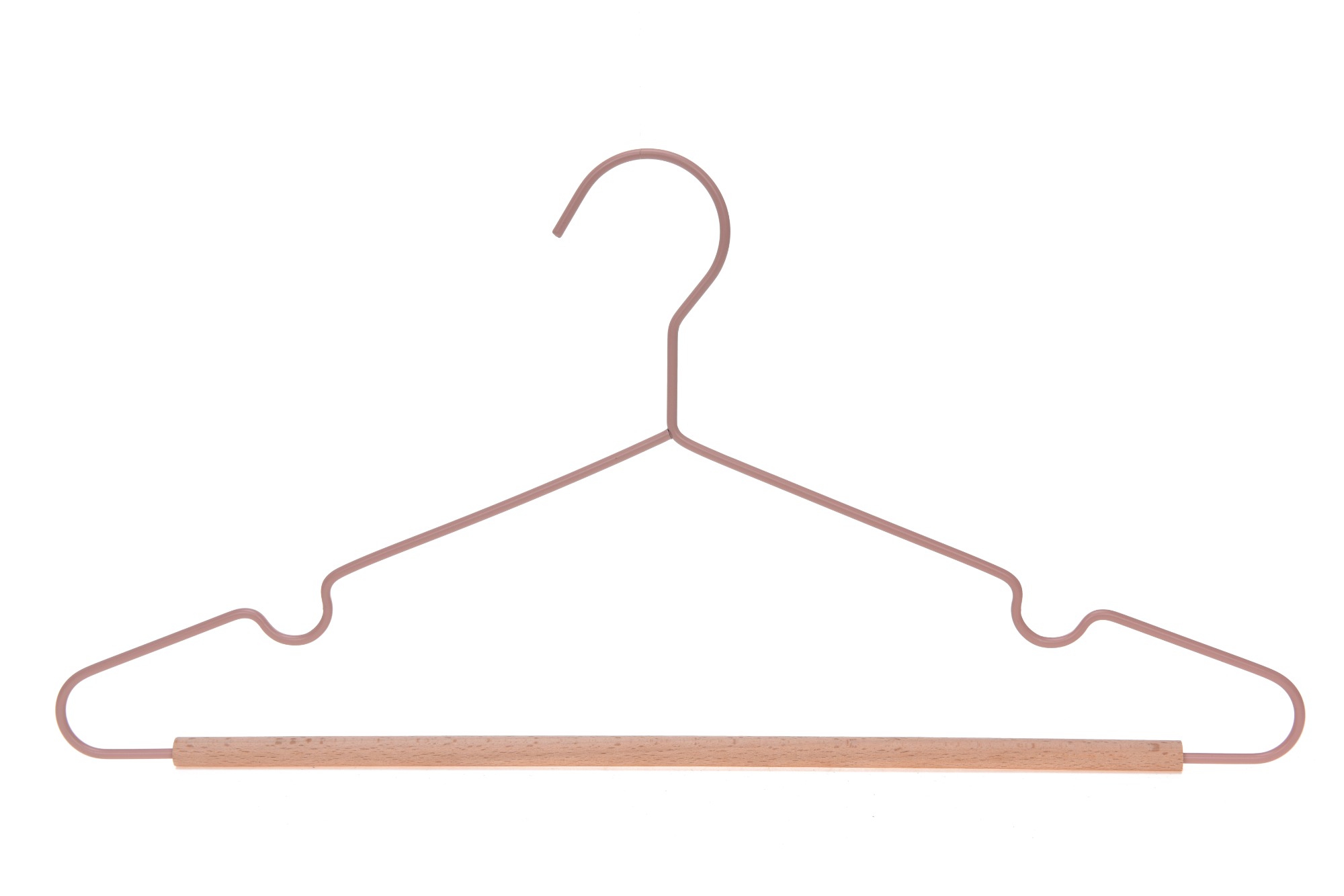 Inspring Wood tube Pants Trousers metal hangers with clips