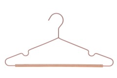 Inspring Wood tube Pants Trousers metal hangers with clips
