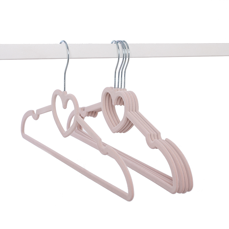 Space saving velvet cloth hanger custom heart hangers