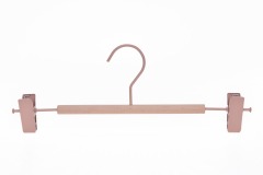 Inspring Wood tube Pants Trousers metal hangers with clips