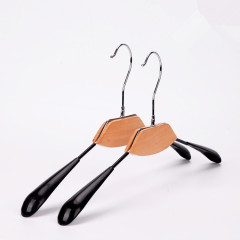 Inspring custom wood clothes metal hanger with pvc coated