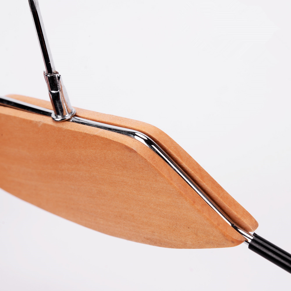 Inspring custom wood clothes metal hanger with pvc coated