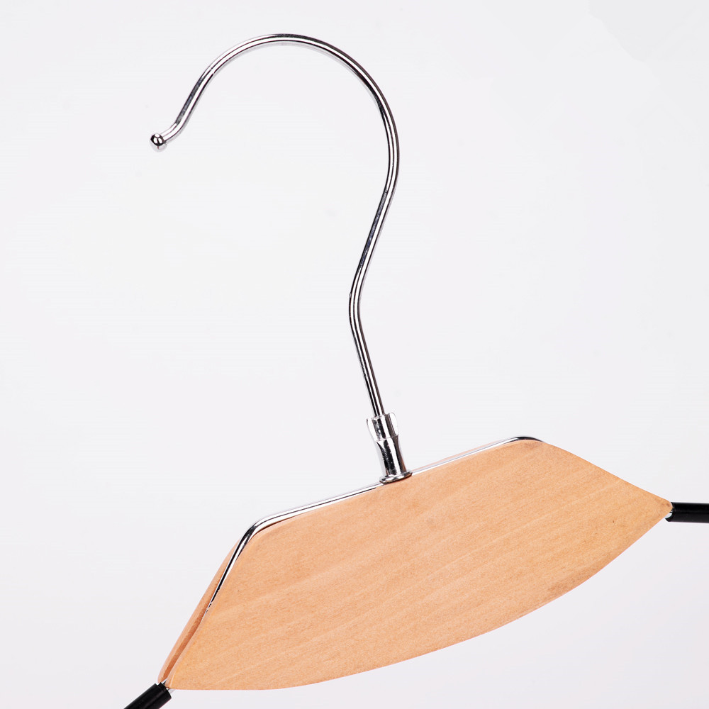 Inspring custom wood clothes metal hanger with pvc coated