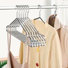 Wholesale stainless metal space save hanger with custom logo