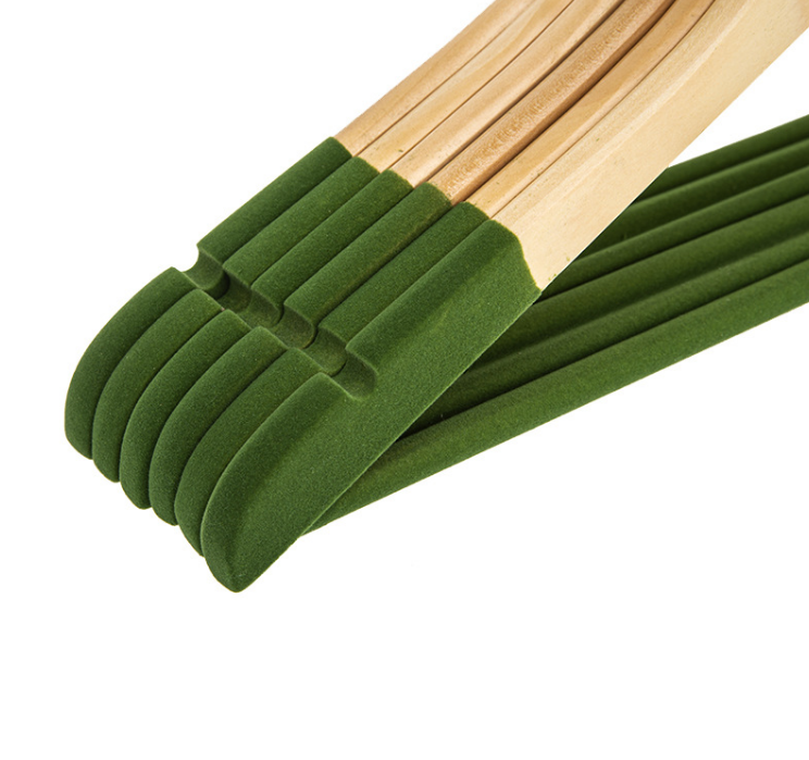 Custom velvet color non Slip Wooden Suit Coat Hangers