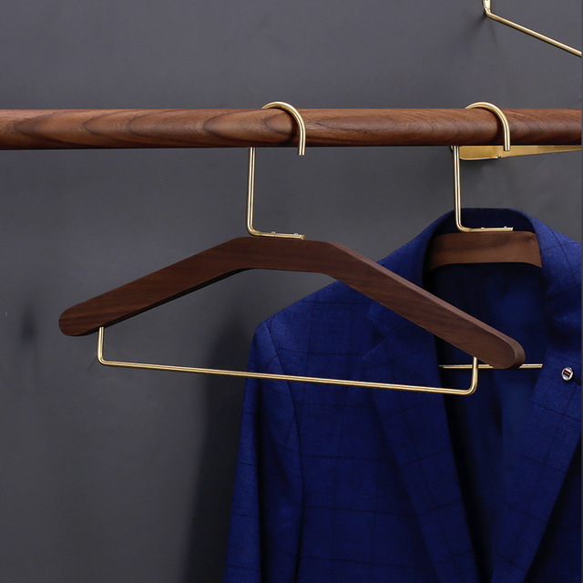 Wooden clothes hangers walnut wood coat hanger