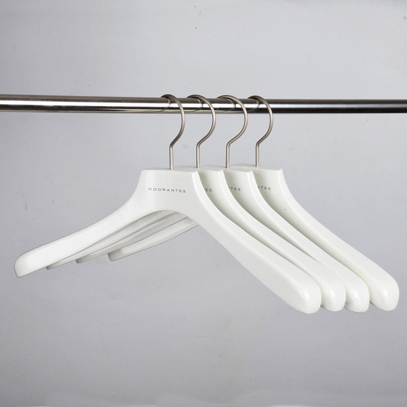 Wholesale white wooden clothes hangers