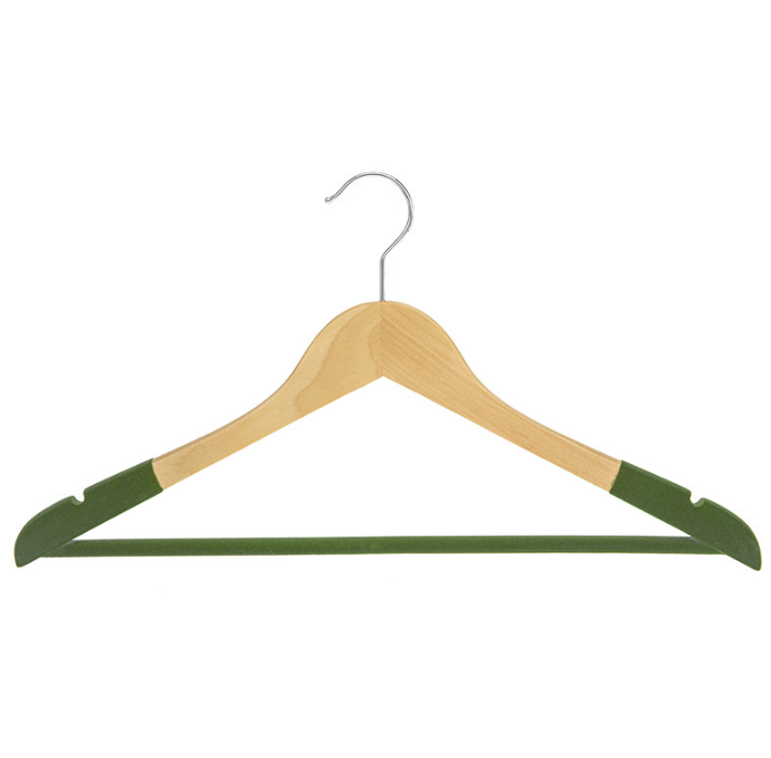 Custom velvet color non Slip Wooden Suit Coat Hangers