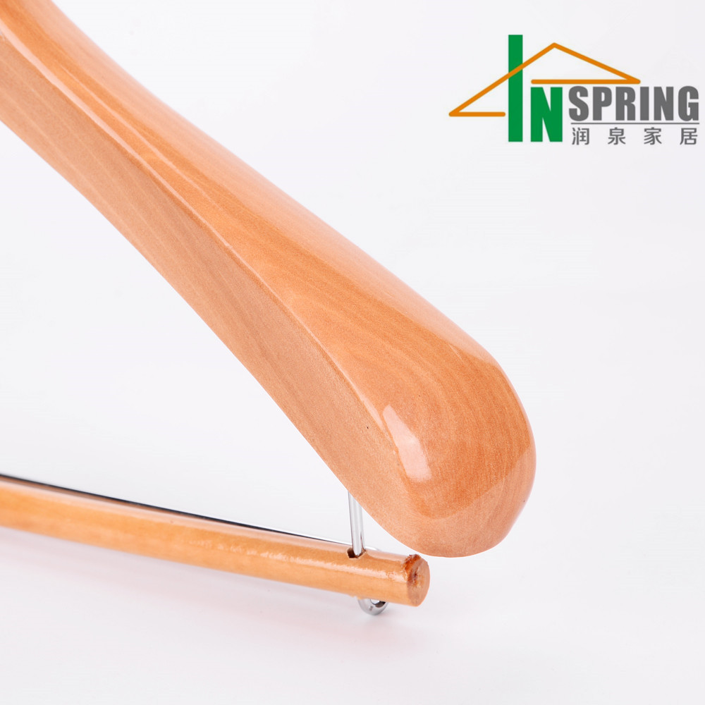 Custom luxury wooden hanger wardrobe suit clothes hangers