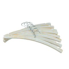 Crescent Shaped Wooden Coat Hangers with Swivel Hook