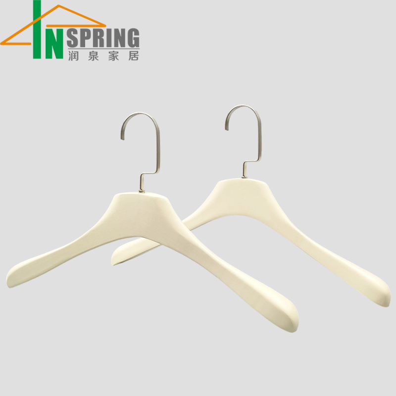 Luxury Women Clothes Wide Shoulder Wooden Hanger Custom Colors