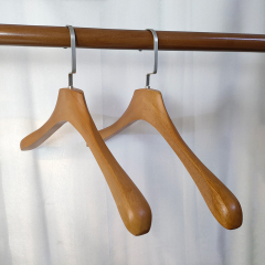 Luxury Women Clothes Wide Shoulder Wooden Hanger Custom Colors