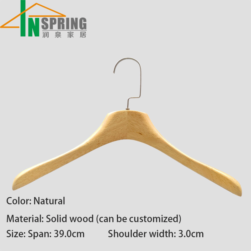 Luxury Women Clothes Wide Shoulder Wooden Hanger Custom Colors
