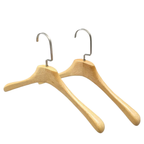 Luxury Women Clothes Wide Shoulder Wooden Hanger Custom Colors