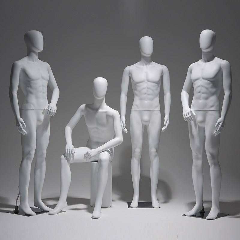 PE men clothes boutique display full body mannequins