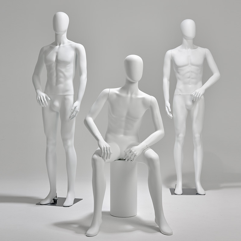 PE men clothes boutique display full body mannequins