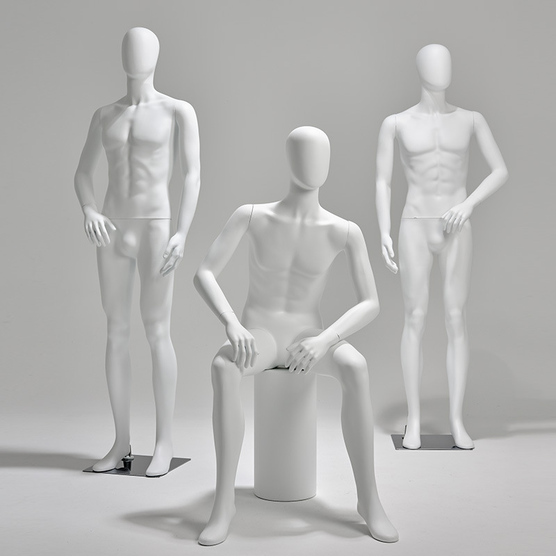 PE men clothes boutique display full body mannequins