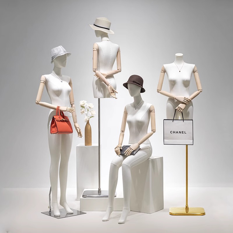 PE women clothes boutique display full body mannequins