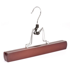 Wood Pants Clamp Skirt Walnut Color Hair Hangers