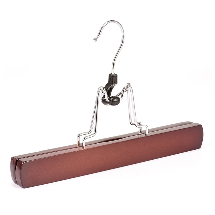 Wood Pants Clamp Skirt Walnut Color Hair Hangers