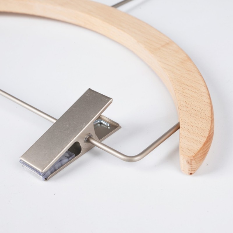 Factory Custom hanger with clip Wooden Hangers