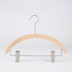 Factory Custom hanger with clip Wooden Hangers