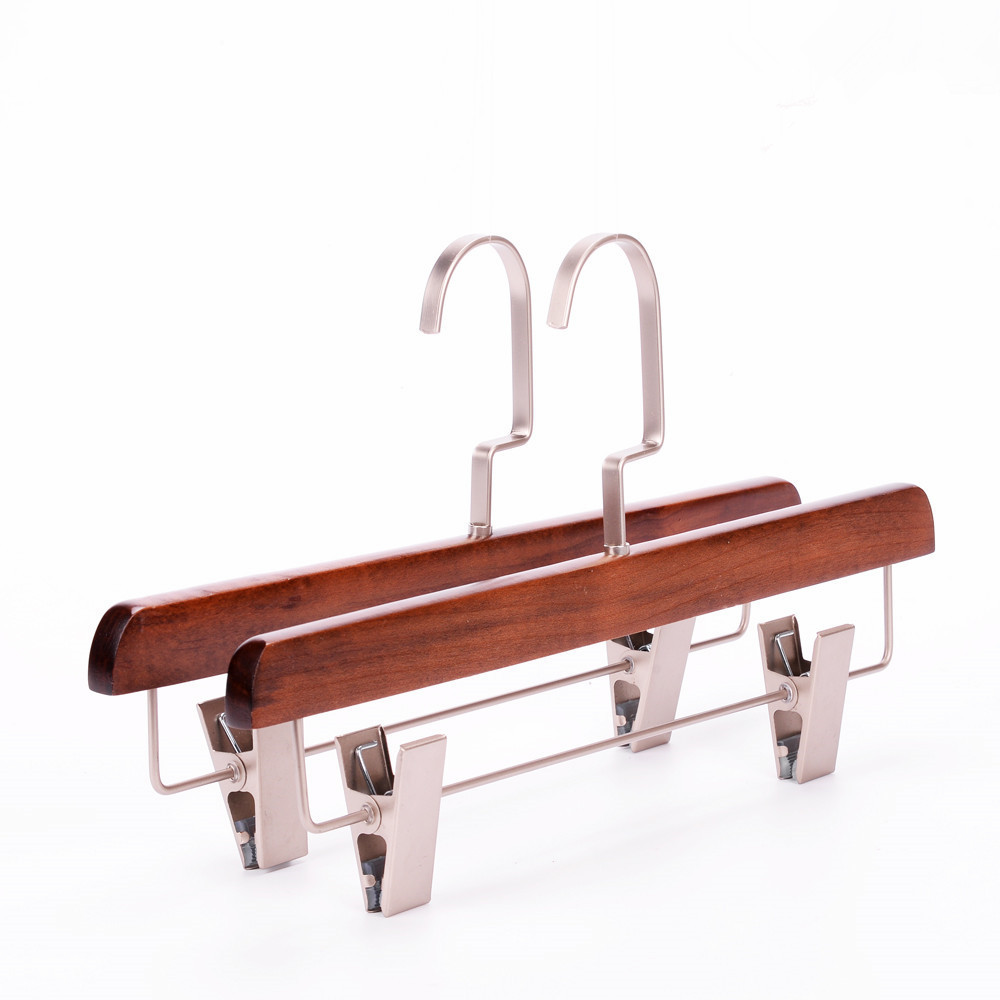 Custom hook wooden best clips display skirt hangers